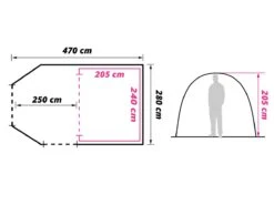 Obelink Summer 4 Easy Air Opblaasbare Tunneltent -Outdoor Kampeerwinkel obelink summer 4 easy air floor plan ecommerce